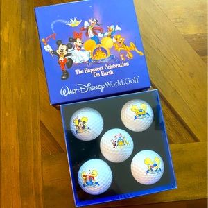 Rare Collectors Unopened Walt Disney World Golf Set of 5 Golf Balls!!